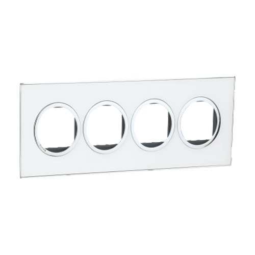 Legrand Arteor 8M White Mirror Cover Plate With Frame, 5765 84